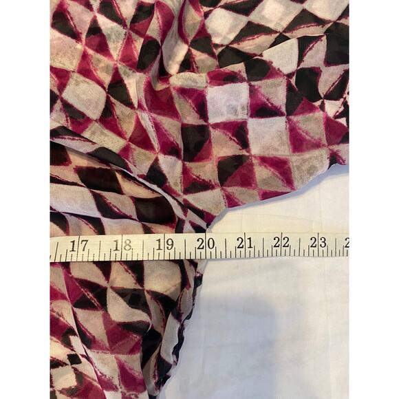 Daisy Fuentes Shirt Woman's Sheer Blouse Beautiful‎ Size Medium (c) - Picture 3 of 6